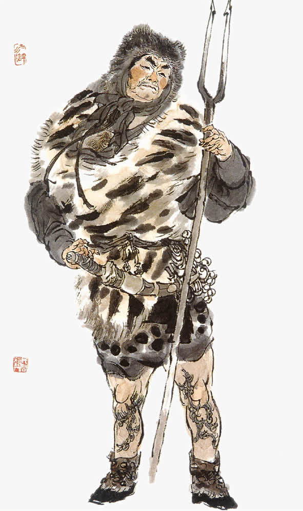 手绘人物肖像免抠
