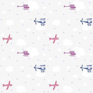 手绘可爱飞机背景装饰