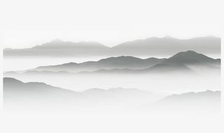 中国风水墨山水免抠装饰中国风元素