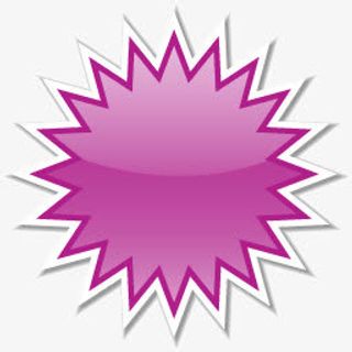 紫色底纹爆炸签免抠