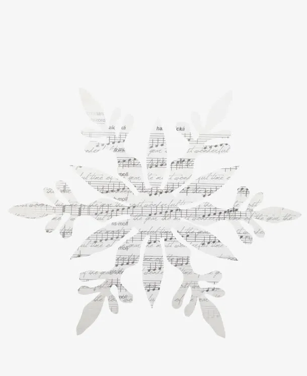 音乐符纹路雪花免抠