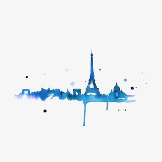 蓝色埃菲尔免抠