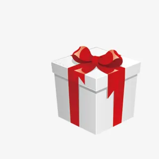 白色礼盒免抠