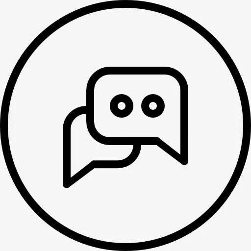 聊天按钮轮廓图标免抠