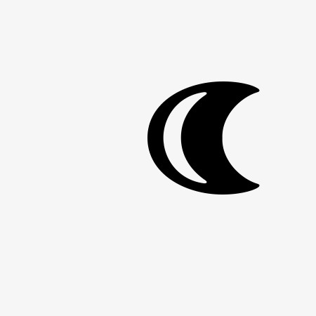 月亮月牙矢量免抠