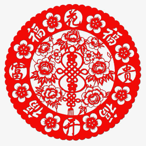 PNG免抠春节剪纸素材免抠