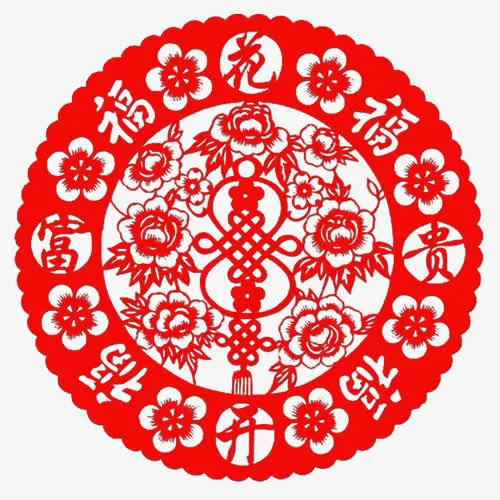PNG免抠春节剪纸素材免抠