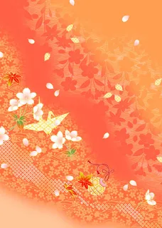 红色花纹底图高清免抠