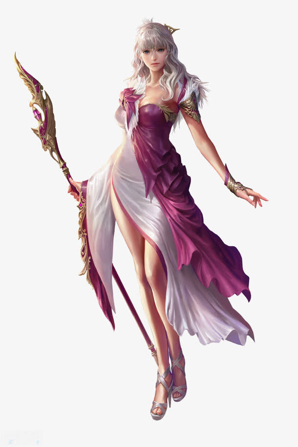 游戏原画美女女子图片免抠