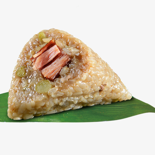 咸味绿豆肉粽摄影免抠