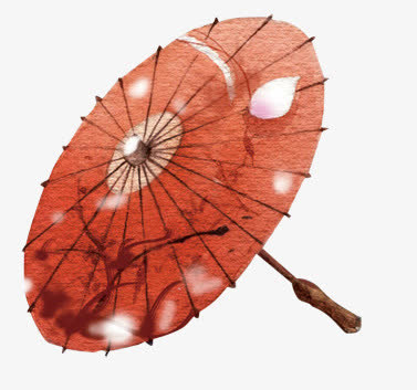 雨伞画伞中国风素材漂浮古风素材免抠