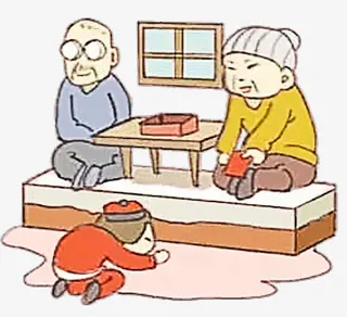 手绘拜年领压岁钱免抠