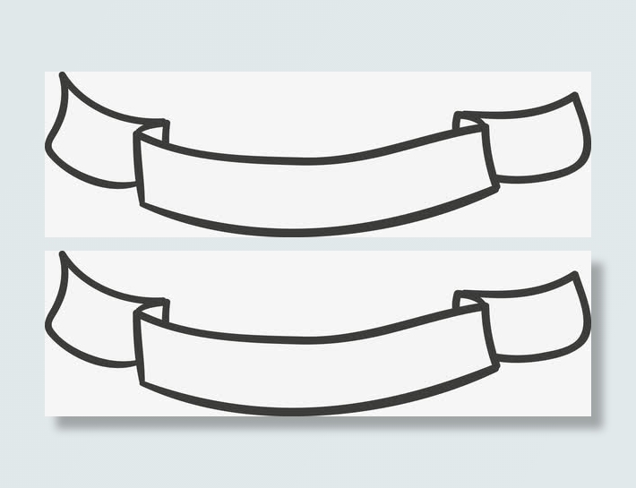 标题丝带矢量图免抠