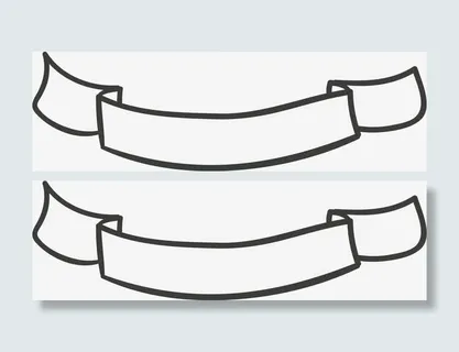 标题丝带矢量图免抠