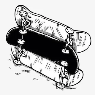 速写滑板素材免抠