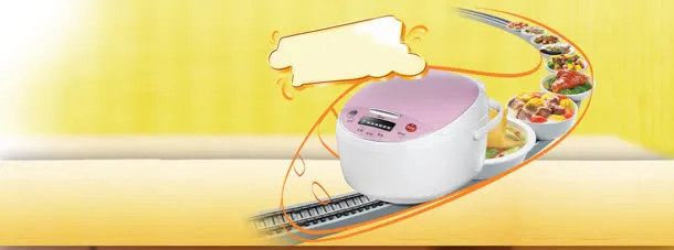 家居生活电饭锅banner背景图