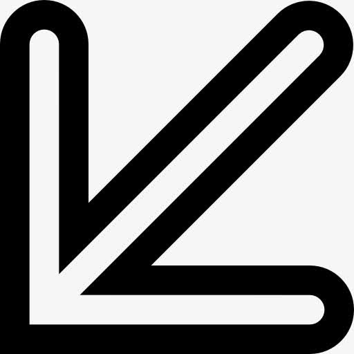 箭头轮廓指向左图标免抠
