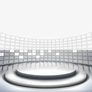 银灰色大气时尚立体展台免抠