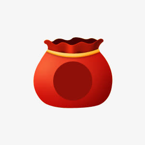 中国钱袋福袋元素免抠