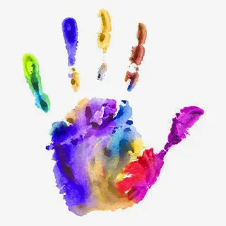 多彩水彩图案免抠