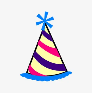 卡通生日帽免抠