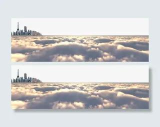 海市蜃楼空中城市免抠