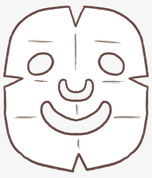 白色的面膜纸免抠