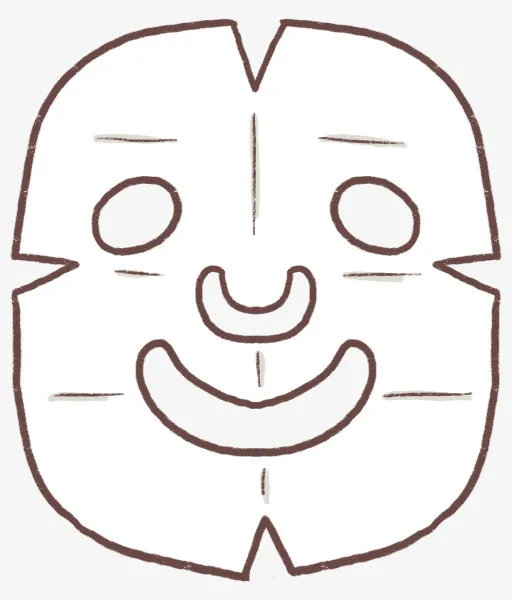 白色的面膜纸免抠