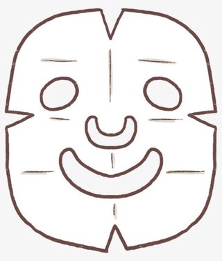 白色的面膜纸免抠