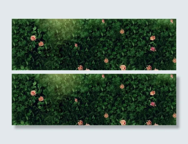 绿色植物海报banner背景高清