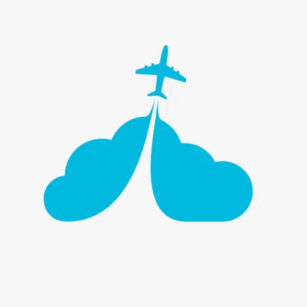 装饰卡通扁平化科技云同步png免抠