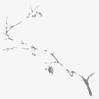 手绘干树枝免抠