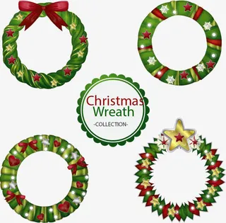 发光的节日花环免抠