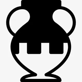 古老的罐子的轮廓在博物馆图标免抠