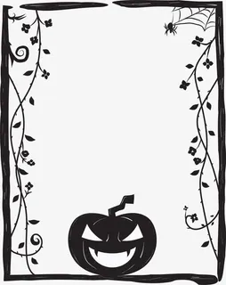万圣节南瓜边框设计免抠