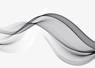 灰色装饰飘逸曲线免抠