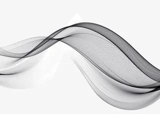 灰色装饰飘逸曲线免抠