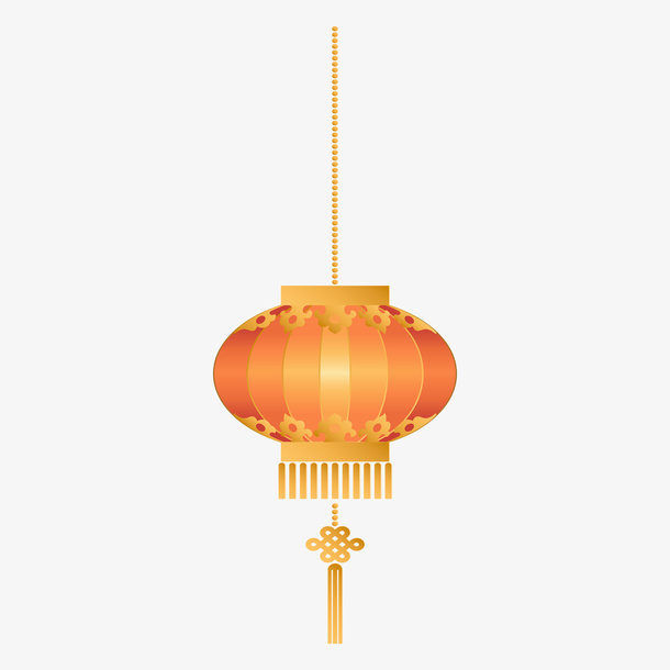 黄色灯笼矢量PNG免抠
