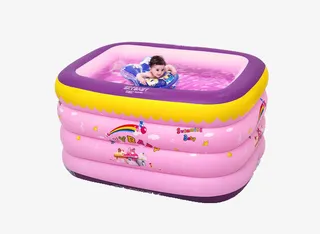 方形充气婴儿游泳池免抠