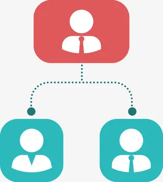 矢量创意层级逻辑关系图免抠