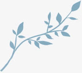 蓝色卡通树枝枝条免抠