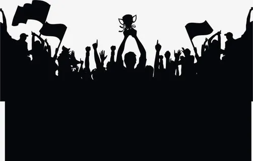 世界杯欧洲杯黑色剪影冠军狂欢免抠