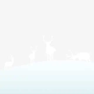 白色圣诞麋鹿动物免抠