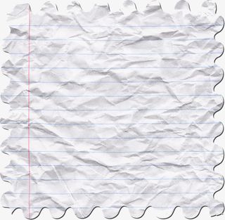 褶皱的纸张免抠