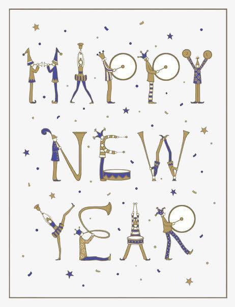 人偶英文字新年好免抠