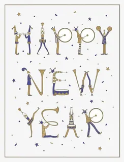 人偶英文字新年好免抠