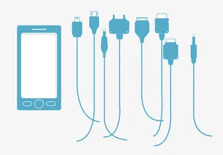 手机和充电线免抠