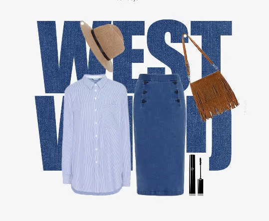 牛仔服饰免抠