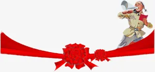 手绘大红花，免抠