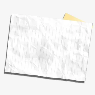 褶皱的纸张免抠